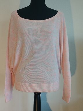 American Eagle Outfitters Light Pink Off-the-Shoulder Sweater